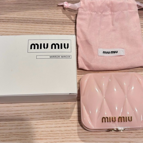 Miu Miu Pink Compact Mirror - Picture 2 of 3